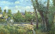 Camille Pissaro Sunlight on the Road, Pontoise oil painting